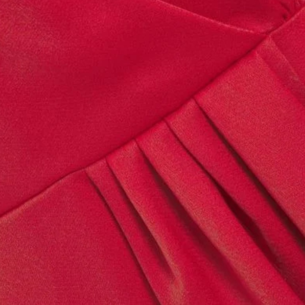 Sandro Red Leana Wrap-effect Satin-crepe Mini Dress 36 = US XS New - Picture 3 of 16